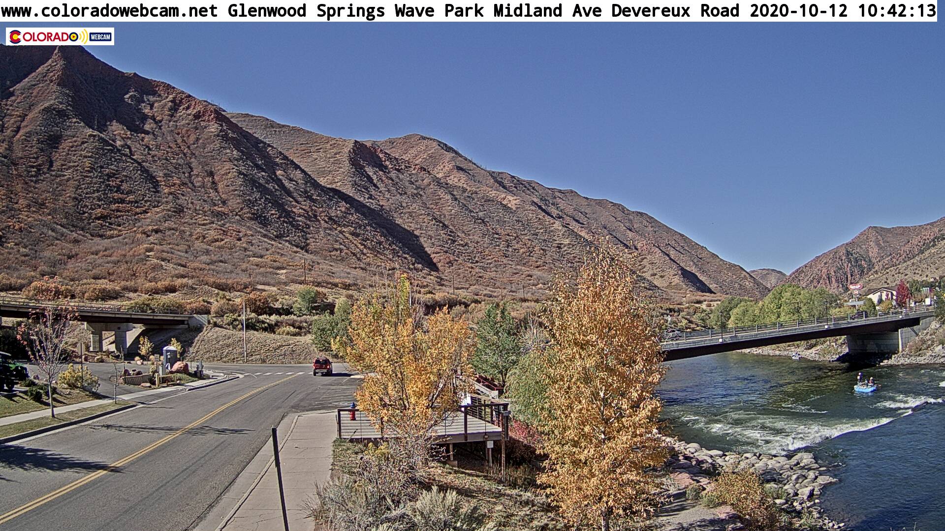 Glenwood Springs cam West Glenwood Colorado River Derereux Road